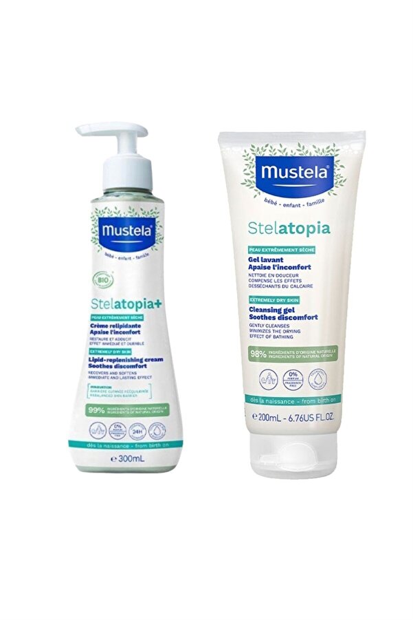 Mustela Stelatopia Lipit Yenileyici Krem 300 ml Stelatopia Şampuan 200 ml