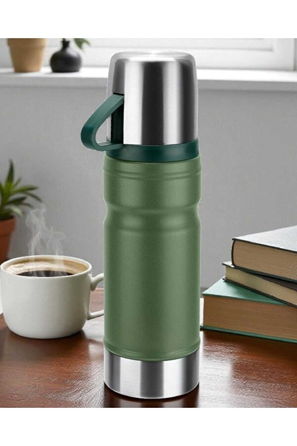 LİBE Paslanmaz Çelik Vakumlu Matara Termos (Bardaklı) 680 ML