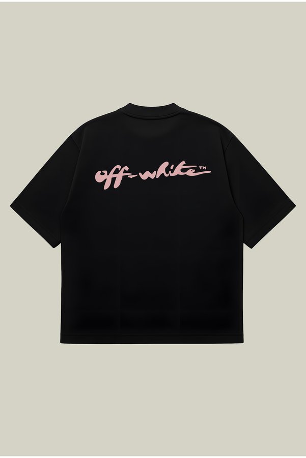 PURE POWER Off-White Script Boxy Fit Oversized Unisex 100% Cotton T-Shirt – Printed T-Shirt | Streetwear
