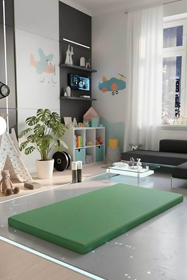 RevuBaby Çocuk Jimnastik Minderi 60x120x5 Cm 600 Denye Sıvı Geçirmez Kumaş Kaydırmmaz Yıkanabilir