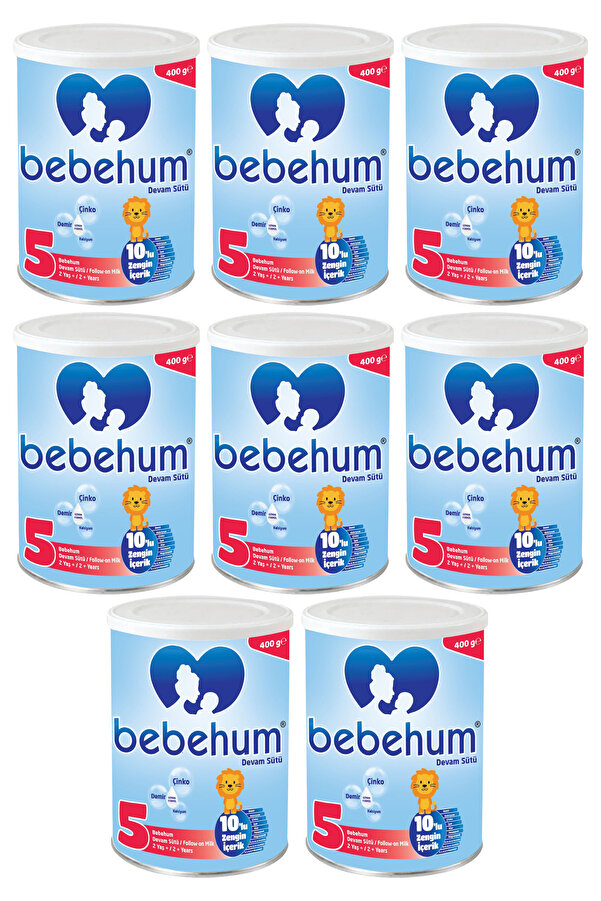 bebehum 5 Numara Teneke Devam Sütü 400 gr 2 Yaş x8 Adet