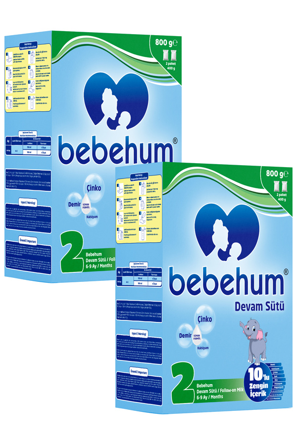 bebehum 2 No Devam Sütü 6-9 Ay 800 gr x 2 Adet