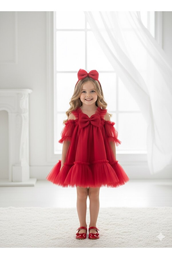 BİYA BABY kız çocuk ve bebek tül doğum günü özel gün elbisesi tütü elbise