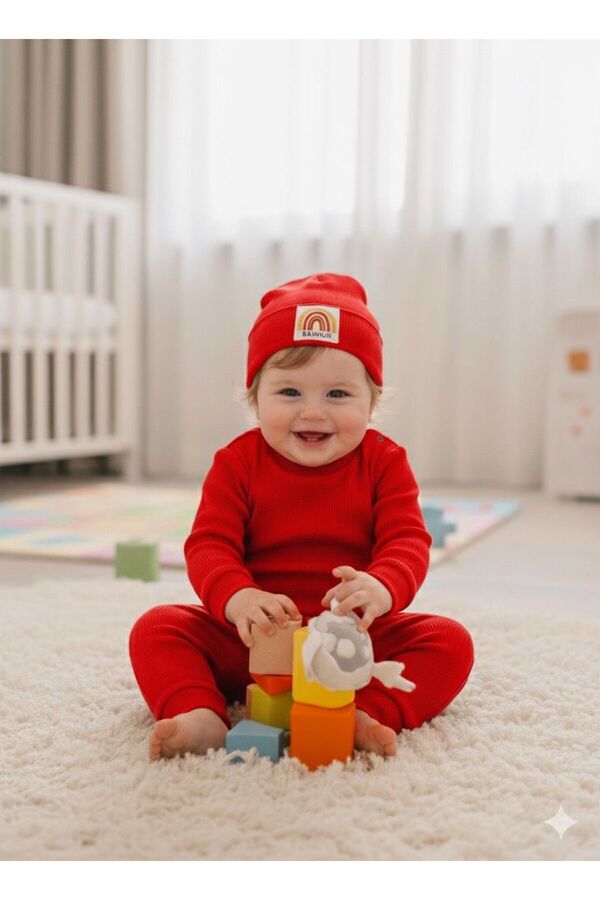 BAHNUR BEBEK ÇOCUK BERELi ALT ÜST UNiSEX TAKIM SET Kreş Eşofman TAKIM