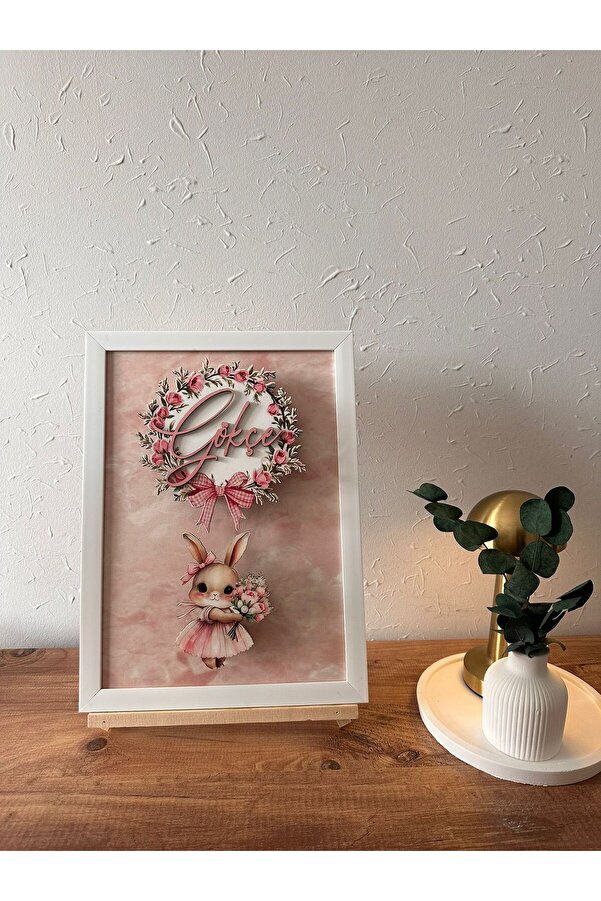 KRVTASARIM Çerçeve ledli bebek kapı süsü