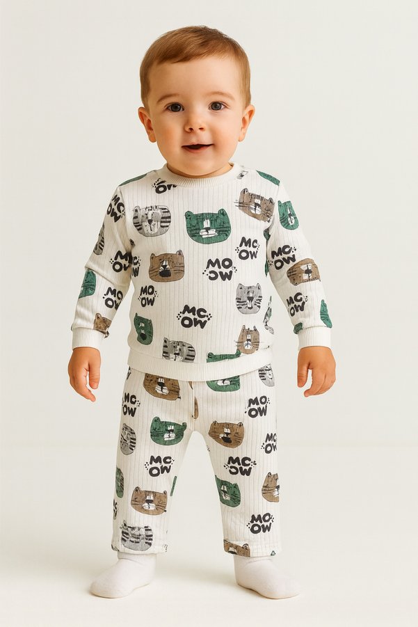 BUUFUU Baby Set Buy Top Cotton Printed