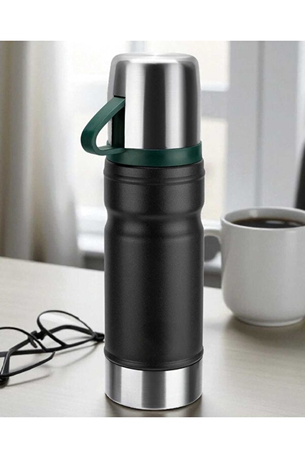 LİBE Paslanmaz Çelik Vakumlu Matara Termos (Bardaklı) 680 ML