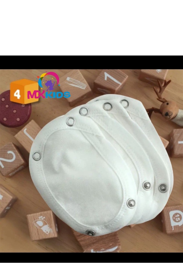 MDK KİDS Mdk shoping %100 pamuk bebek atlet zıbın 4lü uzatma aparatı(9,5mm & 8,5mm)