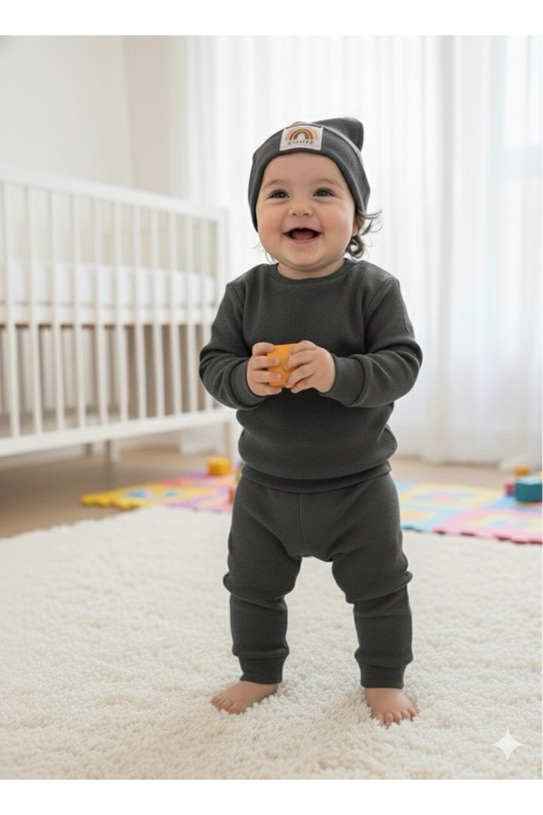 BAHNUR BEBEK ÇOCUK BERELi ALT ÜST UNiSEX TAKIM SET Kreş Eşofman TAKIM ESNEK