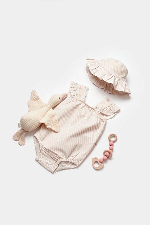 Biorganic Sweet Garden Ekru Şort Tulum