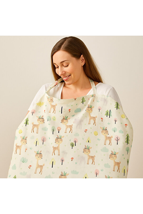 Jaju Baby Organik %100 Pamuk Ceylan Emzirme Önlüğü