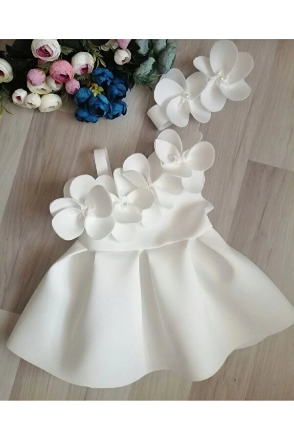 bright moon Kız çocuk Orkide elbise doğum günü, bayram, özel gün elbisesi