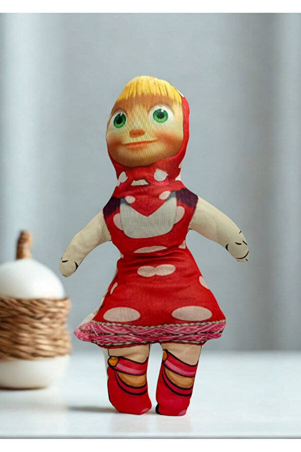 Mutluluk Kutunda Var Kırmızı Oyuncak Elyaf Bebek