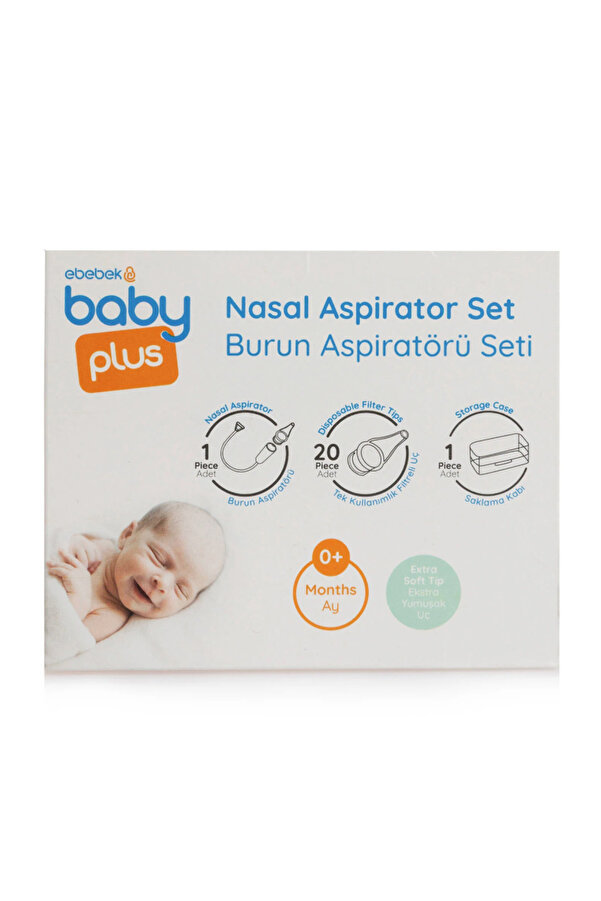 Baby Plus Burun Aspiratörü Seti 20 Yedek uç 1 Nazal Aspiratör ve Saklama kabı