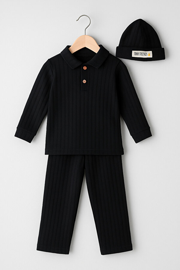tinytrends Erkek Bebek&Çocuk Bereli 3'lü Takım