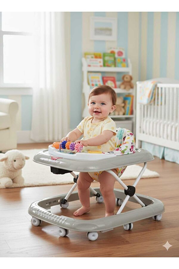 Baby Roys Mama Tablalı Bebek Yürüteci Müzikli Ve Işıklı 10 Teker Yürüteç
