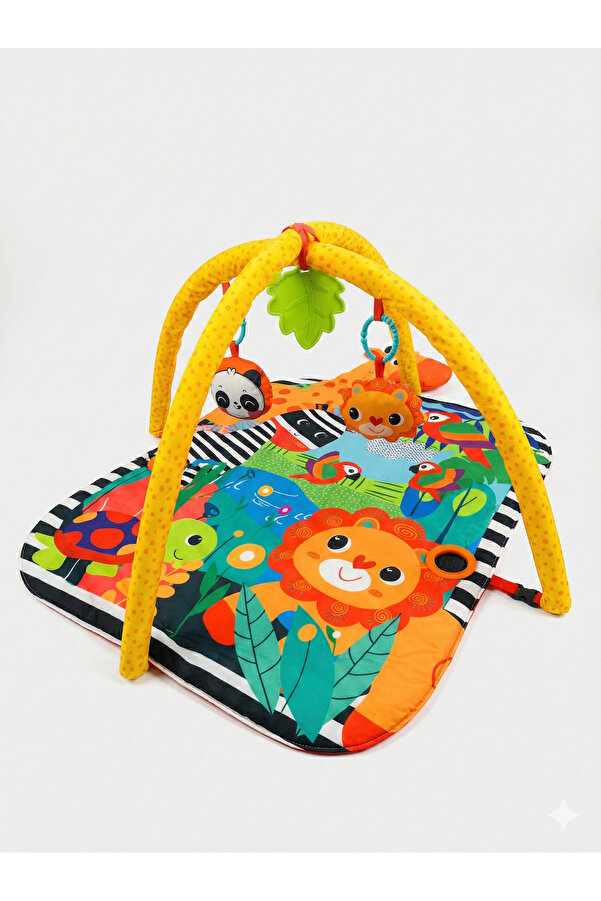 Jusso Neşeli Safari Temalı Bebek Oyun Halısı ve Aktivite Merkezi