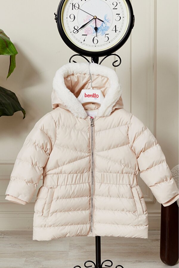Benittokids Kız Bebek Kapüşonlu Mont