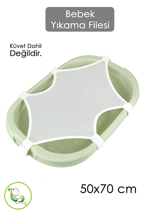 Meleni Baby Bebek Yıkama Filesi - Küvetlere Uyumlu Bebek Banyo Filesi Bebek Küvet Filesi