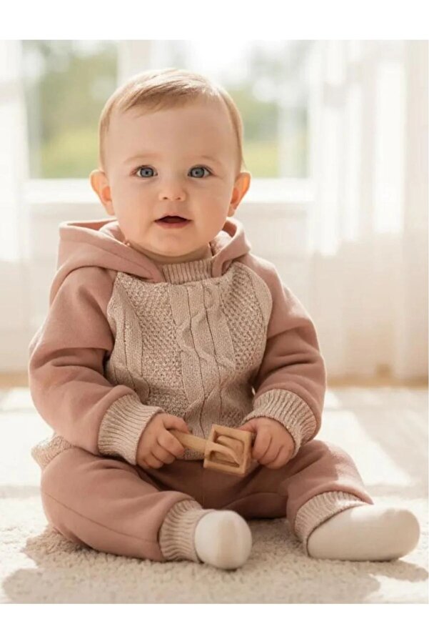 Necix's Burgu Triko Detaylı Kapüşonlu Şardon Kışlık 2'li Takım****OCAK AYI KAMPANYAMIZ****FIRSAT ÜRÜNÜ****