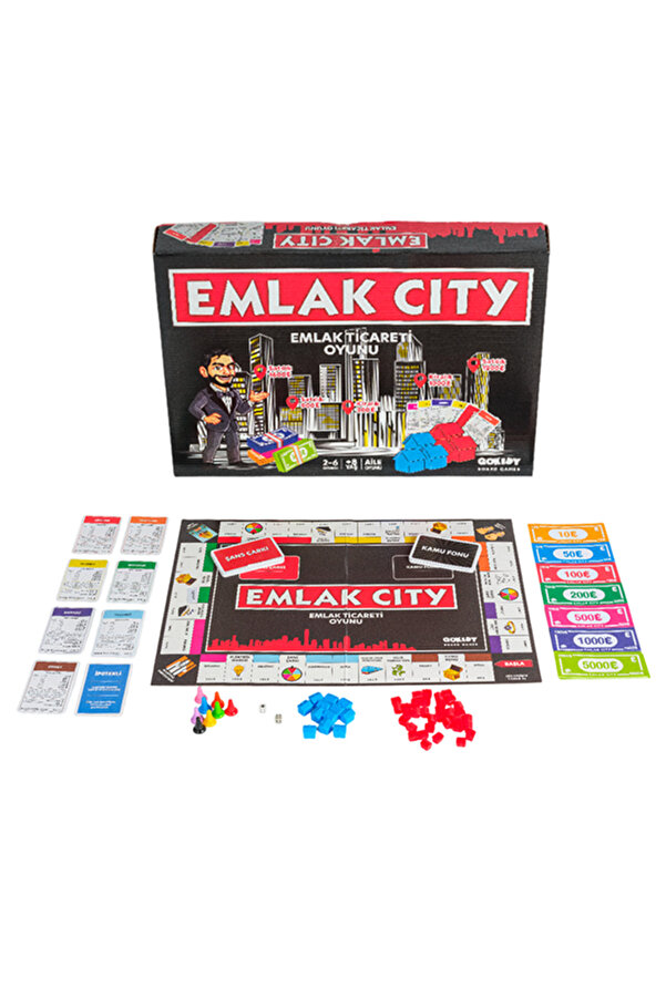 Gokidy Mega City Dünya Şehirleri Emlak Ticaret Oyunu 2-6 Kişilik - Siyah