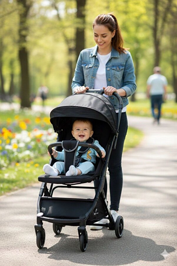 Mamma Bagaj Tek Elle Kolay Katlanabilen Kabin Boy Bebek Arabası