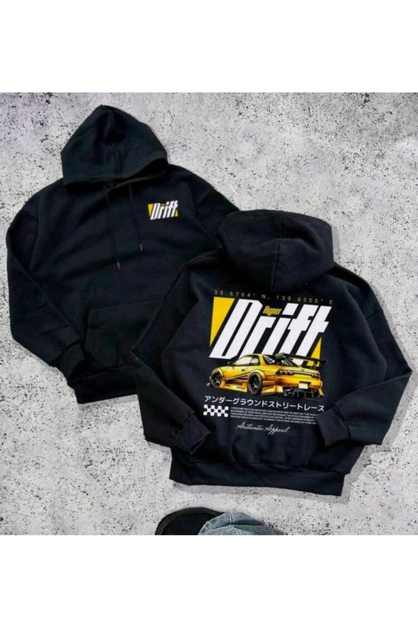 Elvino Racing Cars Printed Women/Men Unisex Oversized Hooded 3-Thread Sweatshirt