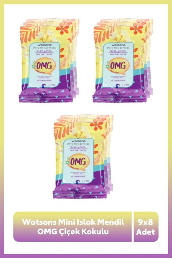 Watsons Mini Islak Mendil Omg Çiçek Kokulu 3X8 Adet