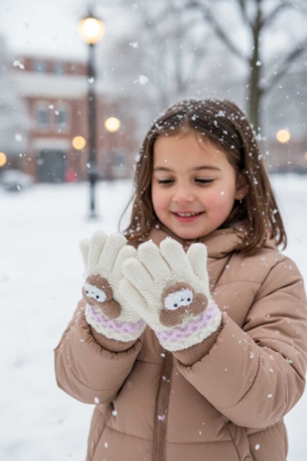 Aware Time Kitti 3-6 Yaş Kız Çocuk Örme Eldiven