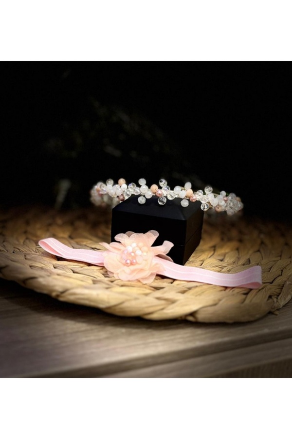 Yeşil Atölye anne bebek lohusa tacı Gelin tacı nişan kına söz saç aksesuarı