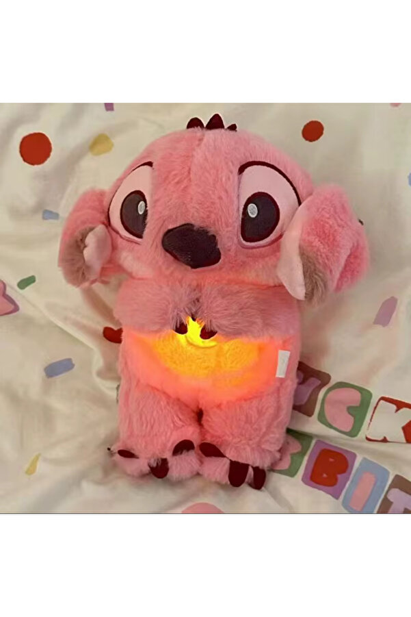 MUREE HEDİYELİK Nefes alan Peluş uyku arkadaşı stitch pembe mavi