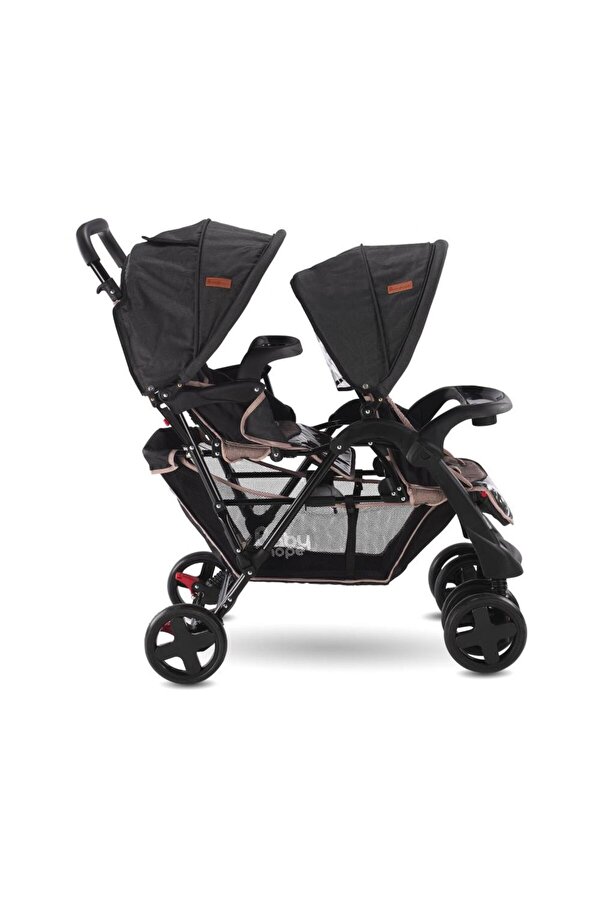 Babyhope P - 738 Arka Arkaya İkiz bebek arabası