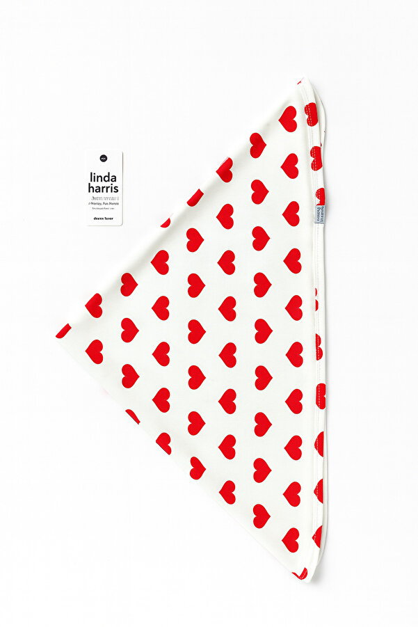 Linda Harris Big Heart Pattern 80x80 Çift Kat Bebek Battaniye