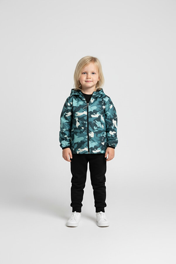 MAİBELLA Kamuflaj Desenli Yağmurluk