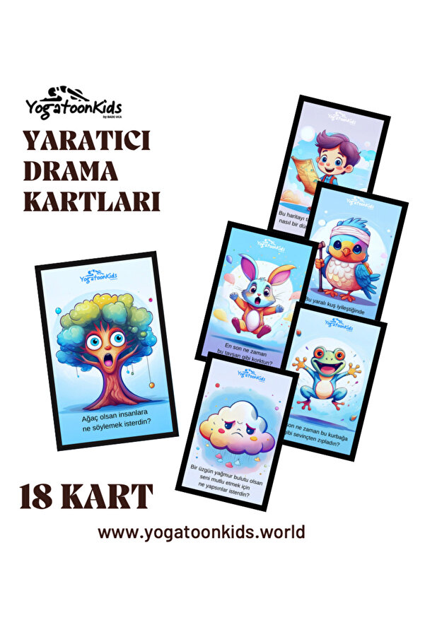 Yogatoon Kids World Çocuklar İçin Yaratıcı Drama & İfade Kartları – Gelişim Destekleyici Eğitim Seti 18’li
