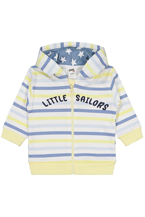 Civil Baby Little Sailors Baskılı 6-18 Ay Hırka - Beyaz 9-12 Ay