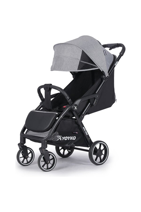Yoyko Wow Kabin Boy Tek Elle Kolay Katlanır Pratik Bebek Arabası Autofold Gri Siyah