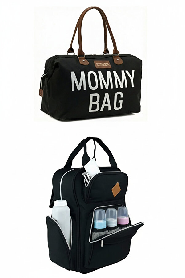 BuMeria 2'li Hamile Çantası, Anne Bebek Bakım Çantası, Hastane Çantası. MOMMY BAG Modelli Çanta