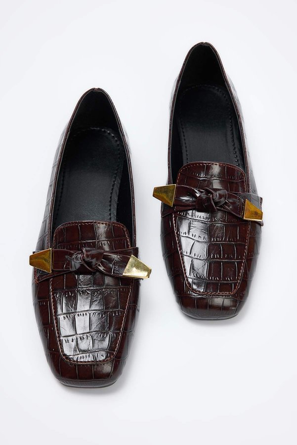Trendyol Shoes Dark Brown Women's Loafers TAKAW26LA00012