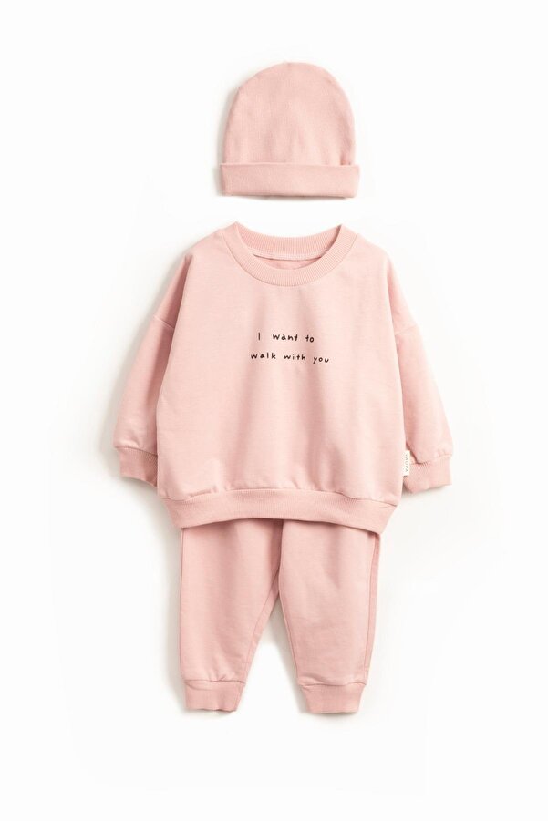 Vauva Kız Erkek Bebek Çocuk Takım Mevsimlik Uzun Kollu Bereli Takım