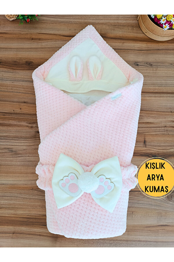 Tomuycuk Kız Erkek Bebek Battaniyesi Kışlık %100 Pamuklu Dış Kundak Yenidoğan Hastane Çıkışı Örtü