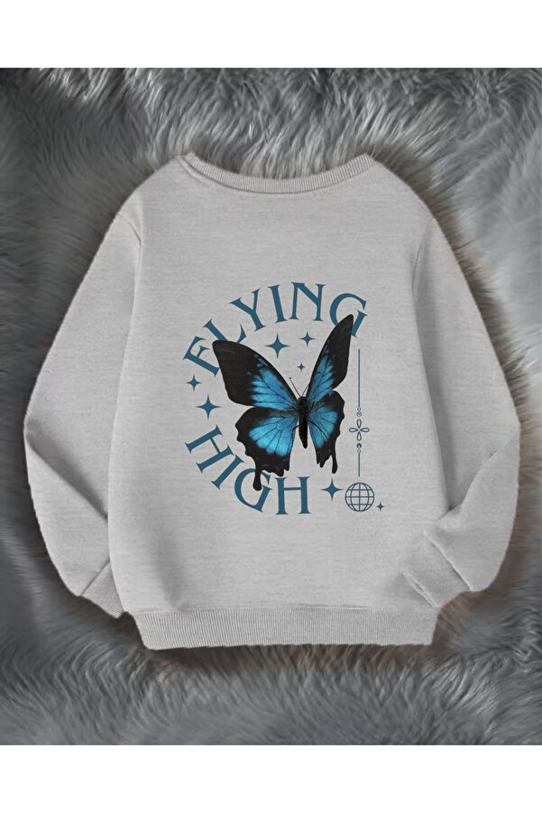 haha Çocuklar için Oversize Kapüşonsuz Sweatshirt