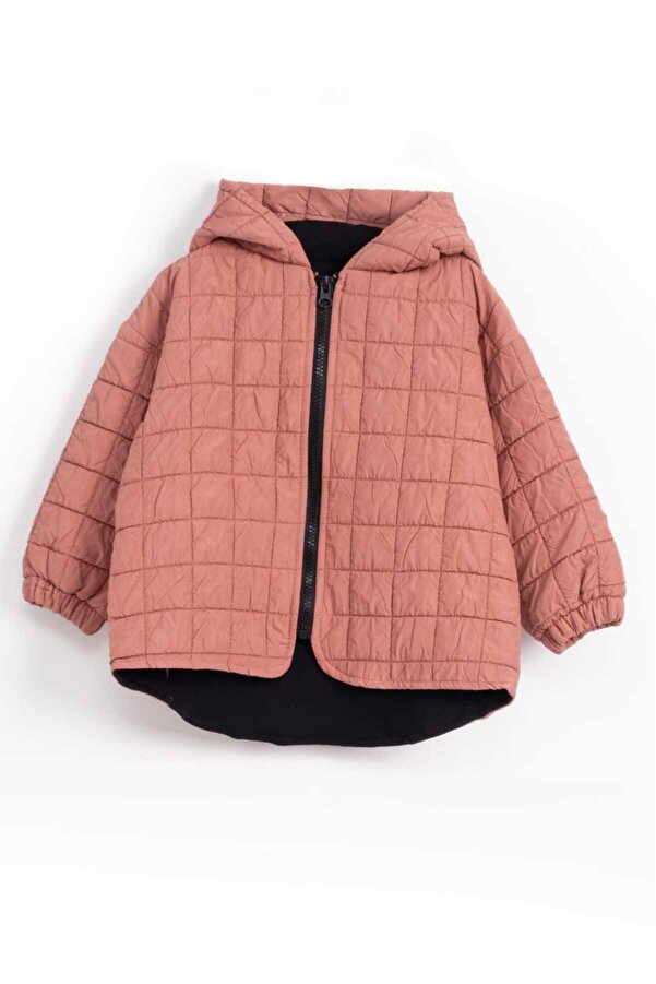 Vauva Çocuk Mont Kız Erkek Su Geçirmez Astarlı Mont-Yağmurluk