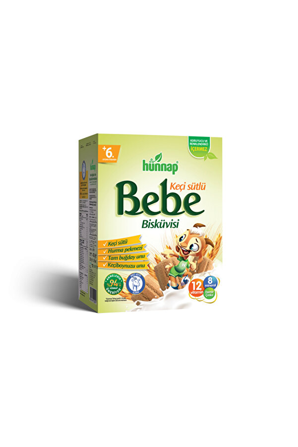 Hünnap Keçi Sütlü Ve Vitaminli Bebe Bisküvisi 400 gr