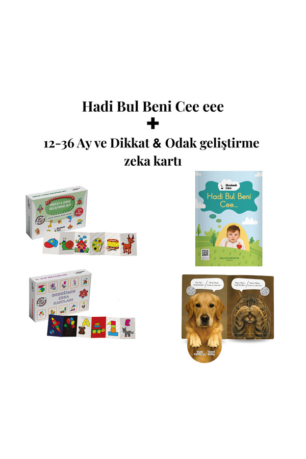 akademik zeka Hadi Bul Beni Cee eee Türkçe & İngilizce Sesli Yönerge - 12-36 Ay ve Dikkat &Odak Geliştirme Seti