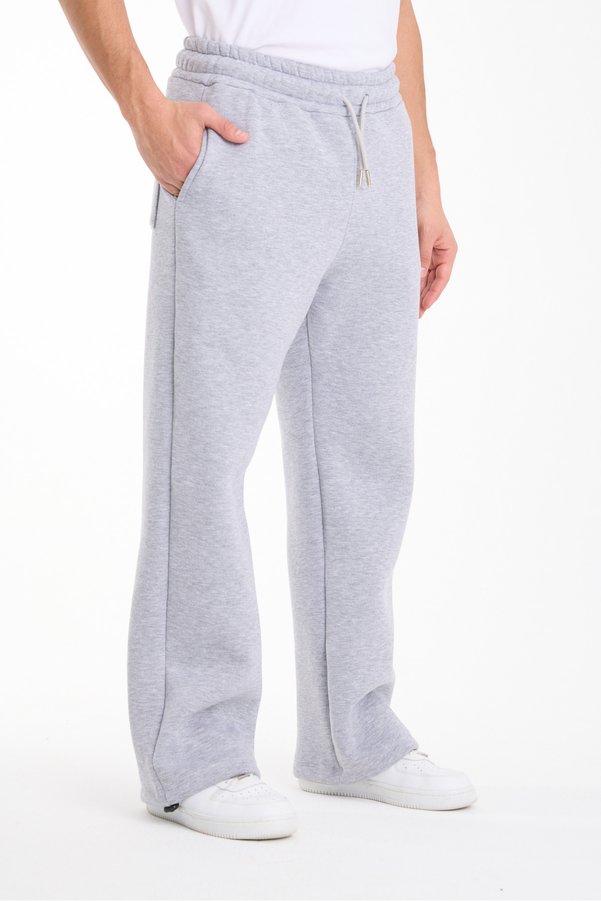 3 ROPE Men's Baggy Fit Sweatpants, 3-Thread Fleece, Thick Winter Brushed Fabric, Adjustable Toggle Hem