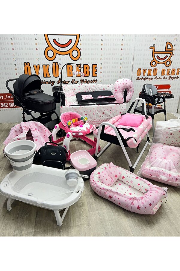 ÖYKÜ BEBEK DUNYASI Prenses Yeni Doğan Bebek Çeyiz Seti Full Set (Kız Bebekler İçin En İyisi) 31 PARÇA