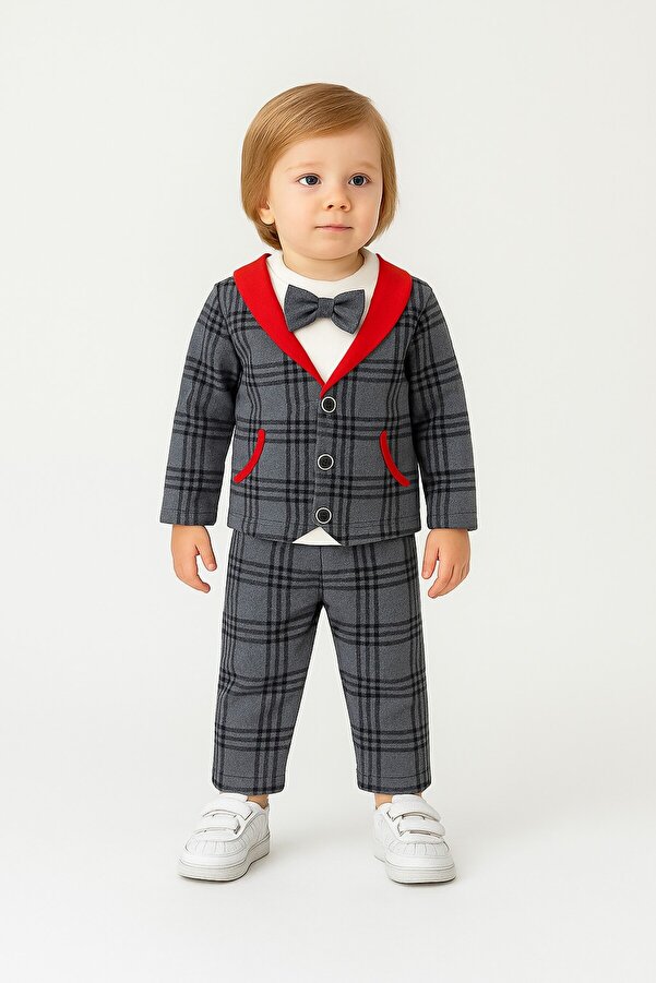 Kidex’s Baby Ekose Bebek 3’lü Takım Pamuklu