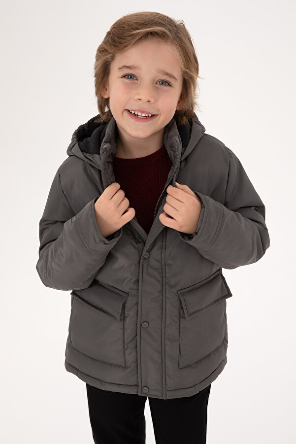 U.S. Polo Assn. Erkek Çocuk Gri Kaban 50312105-VR024