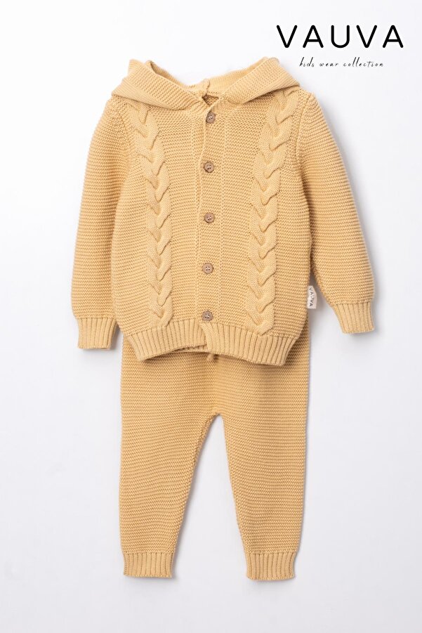 Vauva Kız Erkek Bebek Çocuk Triko İkili Takım Mevsimlik Uzun Kollu Örme Takım